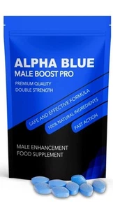 Alpha Blue - 30 Blue Pills for Men – 100mg Herbal Male Supplement - Picture 1 of 3