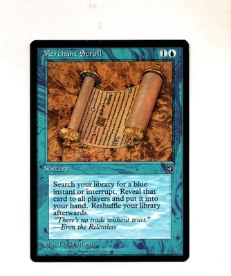 MTG Merchant Scroll SP/NM- Homelands Magic the Gathering ~ Free Shipping ~ - Image 1 of 2