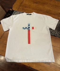 MIDNIGHT STUDIOS AMERICAN DREAMER TEE T-SHIRT FLAGGE CROSS STREETWEAR SELTEN HERREN LG - Bild 1 von 9