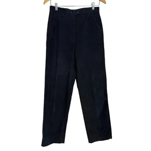 Faconnable Women’s Black Corduroy Pants Straight Leg Classic Mid Rise Size 6 - Picture 1 of 6