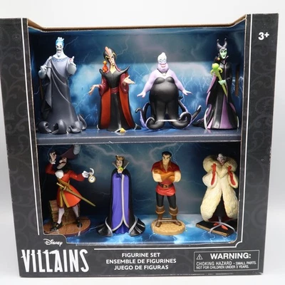 Disney Villains 8 Piece Vinyl Figures Play Set Figure Toys Hades Jafar Ursula ++ - Image 1 of 4