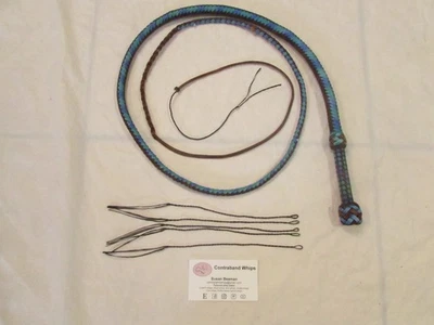 Contraband Whips 5 Foot 12 Plait Mini Nylon Paracord Eco Bullwhip - Image 1 of 2