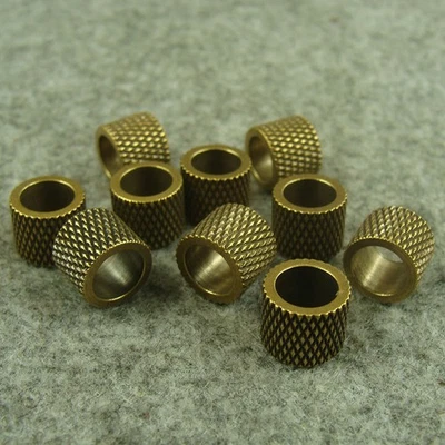 10 PACK Solid Brass Bracelet Necklace Beard Paracord knife Lanyard Beads LB608 - Image 1 of 4