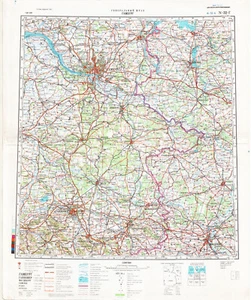 Russian Soviet Military Topographic Map - HAMBURG (Germany), 1:500 000, ed. 1987 - Picture 1 of 3