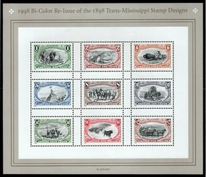 US (1998) - Trans-Miss Reprints Sheets (2)- #3209-3210 Mint NH-FREE SHIP - Picture 1 of 2