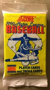 1990 Score Card Pack Gerald Young Astros (Top) Mike Hartley Dodgers Rookie (Back - Picture 1 of 3