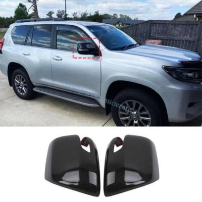 For Toyota Land Cruiser 2016-2020 2021 Carbon Fiber Rear View Mirror Cap Cover - Imagem 1 de 4