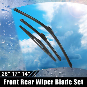 3 Pcs 26" 17" 14" Windshield Wiper Blade Kit for Mazda CX-9 2007-2017 J / U Hook