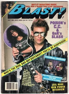 Blast! Magazine July 1989 Hair Metal Music POISON Motley Crue TATTOO Slash MORE! - Imagen 1 de 3