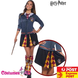 Girls Gryffindor Skirt Teen Harry Potter Ladies Red Costume Cosplay Book Week - Picture 1 of 5
