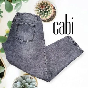 Cabi Women's 100% Relaxed Boyfriend Oversized Jeans Smoke Wash 6 - Picture 1 of 12