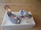 $1695 Christian Louboutin Me Dolly Strass Mules 100 Sandals 37.5 US 7.5 Display