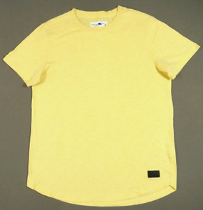 Abercrombie & Fitch Shirt Mens Medium Yellow Crew Neck Short Sleeve Logo Cotton