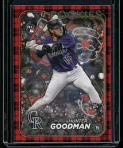 2024 Topps Holiday Baseball Hunter Goodman #H178 Plaid Parallel - Picture 1 of 2