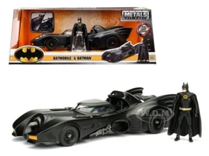 BATMOBILE & BATMAN FIGURE "BATMAN" (1989) 1/24 DIECAST MODEL CAR JADA 98260 - Picture 1 of 5