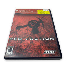 Red Faction PS2 (Sony PlayStation 2, 2002) Black Label Complete with Manual