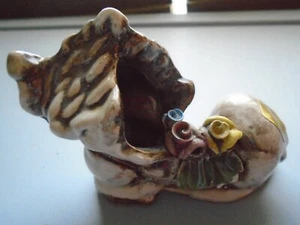 Capodimonte Pottery Nuova  Porcelain Miniature Shoe Boot 3 1/2" Figurine - Picture 1 of 8