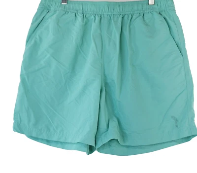 Vintage Caribbean Joe Shorts Mens Large Green Swim Trunks Mesh Lined Beach Ocean - Image 1 of 4