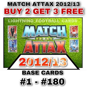 MATCH ATTAX 2012/13 12/13 - PREMIER LEAGUE - BASE CARDS #1 - #180