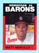 1988 Best Cards - Birmingham Barons - Matt Merullo -  Box 211