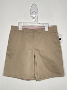 Gap Khaki Shorts Girls Size 12 Plus Tan School Uniform Adjustable Waist Chino - Picture 1 of 5