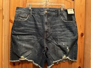NEW Terra & Sky 18W Cutoff High Rise Stretch Distressed Denim FASHION SHORTS - Picture 1 of 2