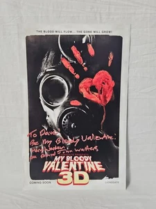 Poster 11x17 firmato Richard John Walters. My Bloody Valentine 3D. Harry Warden - Foto 1 di 4