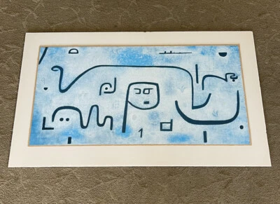 Impresión artística en lienzo Insula Dulcamara 1938 de Paul Klee azul original de colección póster arte Foto 1 de 4