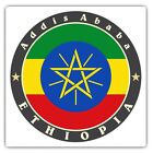 2 x Square Stickers 7.5 cm - Ethiopia Addis Ababa Flag Travel Cool Gift #5193
