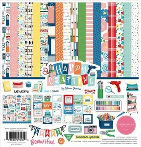 Papel Bella - Happy Crafting - Kit de colección 12x12 papeles de álbum de recortes + pegatinas - Imagen 1 de 5
