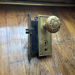 Antique Victorian Yale & Towne 1893 Amherst Colonial Entry Door Hardware Set - Picture 1 of 15