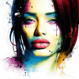 Tela stampata arte da parete colore Patrice Murciano tesa su cornice pino massello - Foto 1 di 3