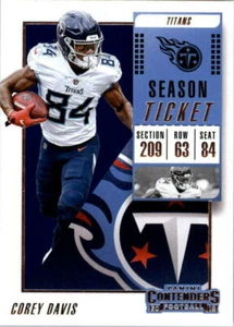 2018 Panini Contenders - COREY DAVIS #5 base - Tennessee Titans 🏈 - Picture 1 of 2