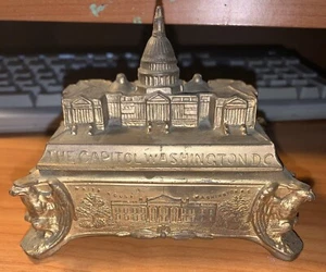 ANTIK W.B. MFG CO. SCHMUCKKÄSTCHEN THE CAPITAL WASHINGTON D.C. LANDMARKS - Bild 1 von 10