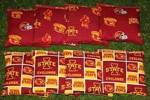 Cornhole Bean Bags Set of 8 ACA Regulation Bags IOWA STATE CYCLONES FREE SHIP!!! - Picture 1 of 2
