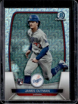 2023 Bowman Mega Box James Outman RC Mojo Refractor Rookie #13 Dodgers - Image 1 of 2