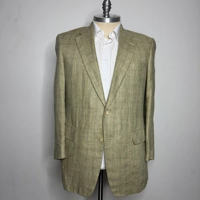 Blazer Samuelsohn H.Stockton Atlanta de lino de seda para hombre 44L abrigo deportivo Foto 1 de 4