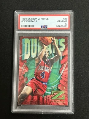 Вставка 1996 Skybox Z-Force Joe Dumars #25 PSA 10 Detroit Pistons 90-е - Изображение 1 из 2
