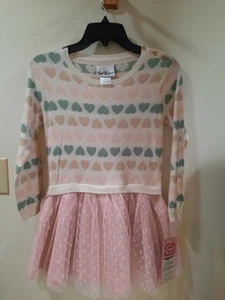 New Rare Editions Party Casual Spring Dress Size 6 Hearts Pink Multi Valentines - Picture 1 of 8