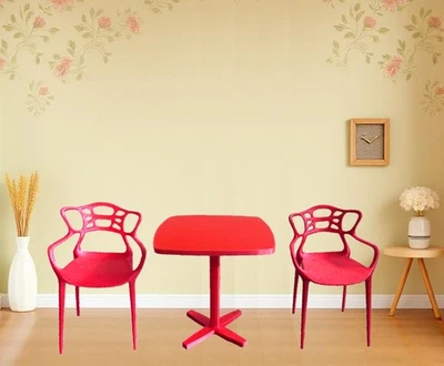 DESIGNS BY FRIDA 1/6 Scale Doll Furniture TABLE SET For Barbie doll House - 3D Printed - Pink