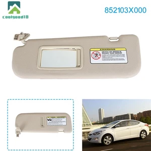Beige Sun Visor With Makeup Mirror Left  Side For Hyundai Elantra MD 11-15 - Picture 1 of 11