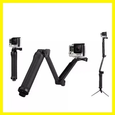 3-Way Tripod Selfie Stick Monopod for GoPro Hero 12 11 10 9 8 7 6 5 Camera Phone - Image 1 of 4