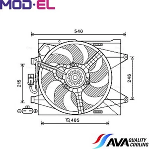 FAN RADIATOR FT7582 FOR FIAT FORD 51785397 51887782 1560760 1790297 9S518C607CA - Picture 1 of 6