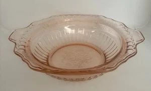 Vintage Anchor Hocking Mayfair Open Rose Pink Depression Glass Bowl 8” - Picture 1 of 9