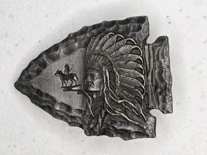 Vintage 1988 Siskiyou Chief Joseph Arrowhead Belt Buckle - Picture 1 of 8