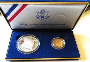 1987 US Constitution Coins - Set of 2 (S1) - Picture 1 of 9