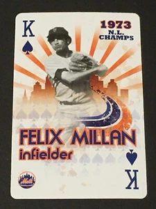 *RARE* FELIX MILLAN 1973 NY Mets 40th Anniversary Playing Cards - 2013 Caesars - Picture 1 of 2