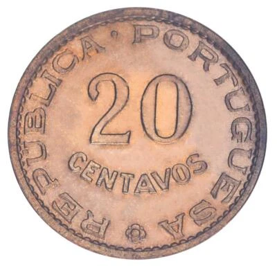 Angola 20 centavos 1962 VF-AU - Image 1 of 2