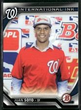 Juan Soto 2016 Bowman International Ink C #II-JS Washington Nationals