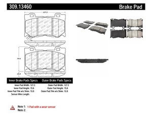 StopTech For Infiniti, Nissan Disc Brake Pad Set Front Centric - 309.13460 - Bild 1 von 5
